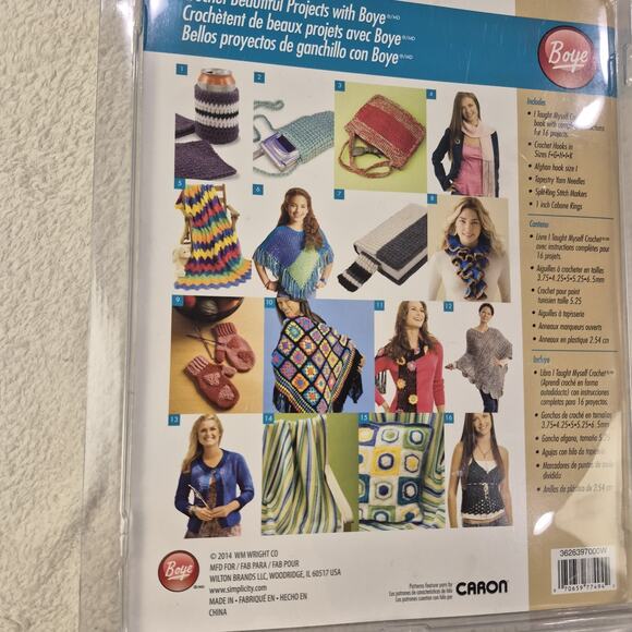 Boye Crochet Beginners Kit with DVD, Book, and Tools - NEW - Picture 10 of 12